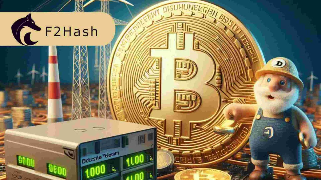 F2Hash logo image+ bitcoin mining