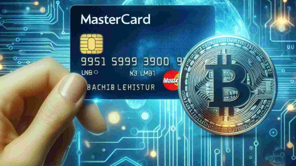 Mastercard image with crypto debit card